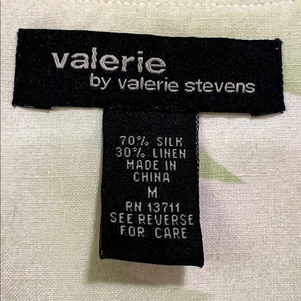Valerie Stevens Light Green Floral Silk Tank Top Sz M - Picture 3 of 6